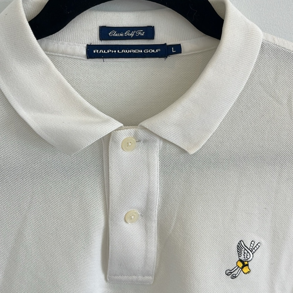 Ralph Lauren Golf Winged Foot Sleeveless White Polo Size L Classic Fit US Open - Picture 3 of 4